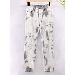 True Religion Distressed Cameron Acid Wash Grunge Slim Boyfriend Jeans 24x29